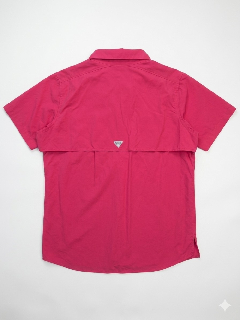 Columbia Hot Pink Short-Sleeve Button-Up Utility Outdoors Dry Fit - Picture 4 of 4